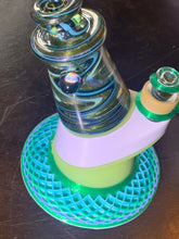 Load image into Gallery viewer, Green & blue wig wag Sparkle EF Nano Peak Glass attachment set - Mr. Bonsai