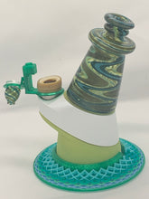 Load image into Gallery viewer, Green & blue wig wag Sparkle EF Nano Peak Glass attachment set - Mr. Bonsai