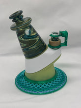 Load image into Gallery viewer, Green & blue wig wag Sparkle EF Nano Peak Glass attachment set - Mr. Bonsai