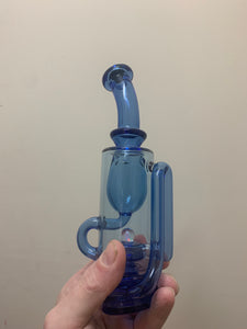 Peak Blue and Gemini  (experimental #89 CFL Purple) Klein glass attachment set (pbgpk3) - Mr. Bonsai