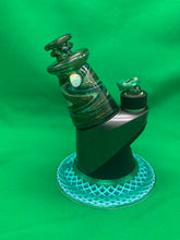Load image into Gallery viewer, Green & blue wig wag Sparkle EF Nano Peak Glass attachment set - Mr. Bonsai