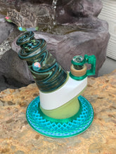 Load image into Gallery viewer, Green & blue wig wag Sparkle EF Nano Peak Glass attachment set - Mr. Bonsai