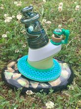Load image into Gallery viewer, Green & blue wig wag Sparkle EF Nano Peak Glass attachment set - Mr. Bonsai