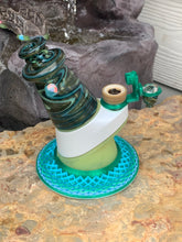 Load image into Gallery viewer, Green & blue wig wag Sparkle EF Nano Peak Glass attachment set - Mr. Bonsai
