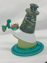 Load image into Gallery viewer, Green & blue wig wag Sparkle EF Nano Peak Glass attachment set - Mr. Bonsai