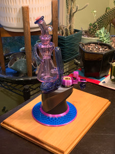 Ultraviolet CFL purple and blue Waterspinner Peak glass attachment set (PUBW1)