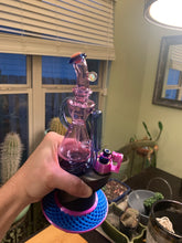 Load image into Gallery viewer, Ultraviolet CFL purple and blue Waterspinner Peak glass attachment set (PUBW1)