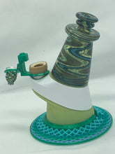 Load image into Gallery viewer, Green &amp; blue wig wag Sparkle EF Nano Peak Glass attachment set - Mr. Bonsai