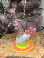Translucent Pink EF Shredder Peak Glass attachment set - Mr. Bonsai
