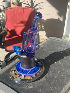 Peak Blue and Gemini  (experimental #89 CFL Purple) Klein glass attachment set (pbgpk3) - Mr. Bonsai