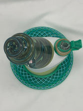 Load image into Gallery viewer, Green &amp; blue wig wag Sparkle EF Nano Peak Glass attachment set - Mr. Bonsai