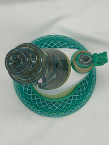 Green & blue wig wag Sparkle EF Nano Peak Glass attachment set - Mr. Bonsai